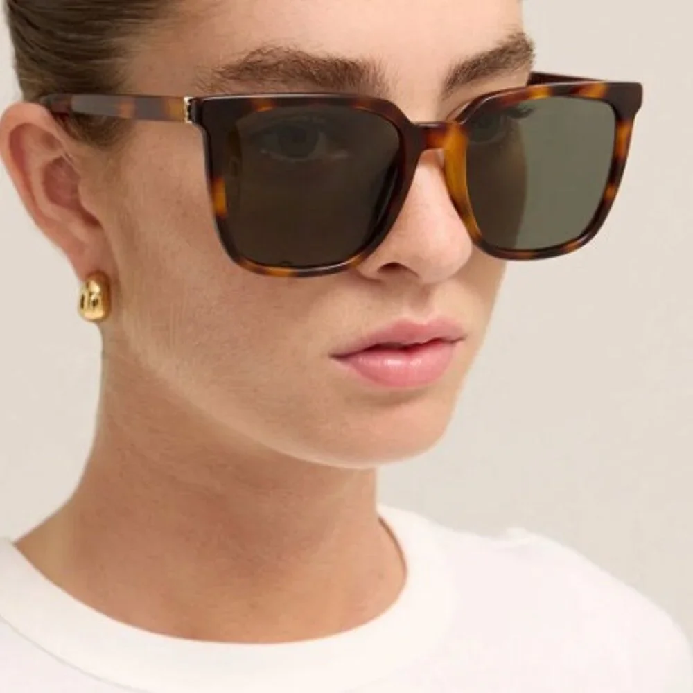 🕶️ New Saint Laurent SLM146 002 Sunglasses - Havana Frame, Grey Lenses - Picture 2 of 11